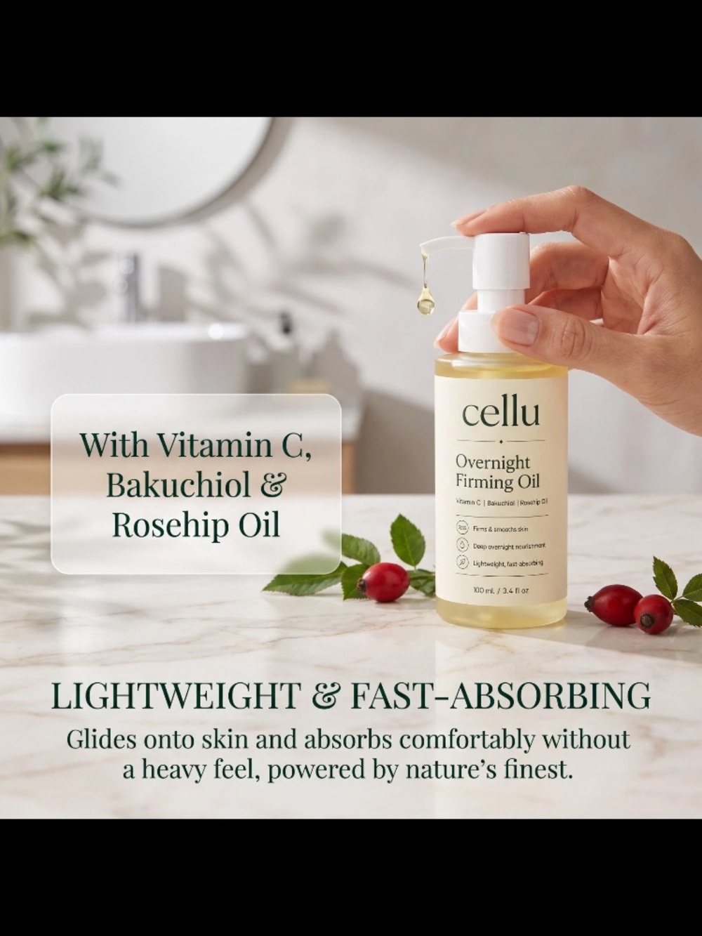Cellu Overnight Firming Oil — Golden Repair & Nourish Facial Oil - Picture 4 of 11